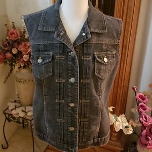 Chico's Sleeveless Jean Jacket